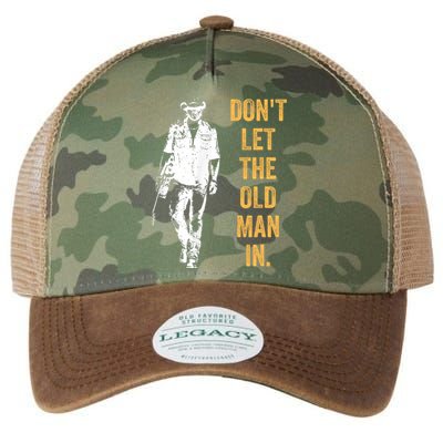 DonT Let The Old Man In Guitar Walking Cool Cow Boy Vintage Legacy Tie Dye Trucker Hat