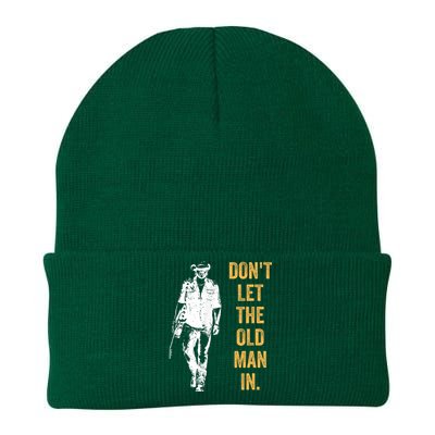 DonT Let The Old Man In Guitar Walking Cool Cow Boy Vintage Knit Cap Winter Beanie