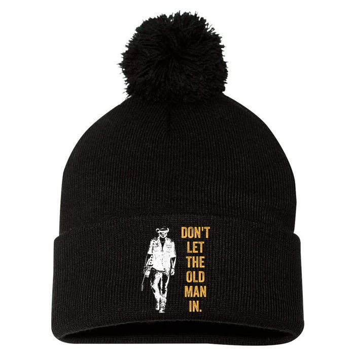 DonT Let The Old Man In Guitar Walking Cool Cow Boy Vintage Pom Pom 12in Knit Beanie