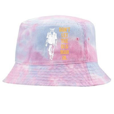 DonT Let The Old Man In Guitar Walking Cool Cow Boy Vintage Tie-Dyed Bucket Hat