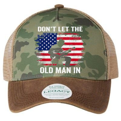 DonT Let The Old Man In Vintage American Flag Legacy Tie Dye Trucker Hat