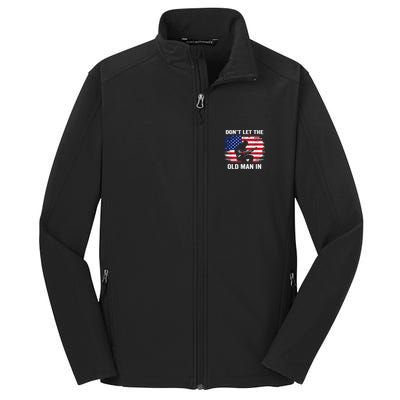 DonT Let The Old Man In Vintage American Flag Core Soft Shell Jacket