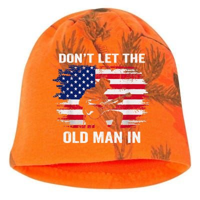 DonT Let The Old Man In Vintage American Flag Kati - Camo Knit Beanie