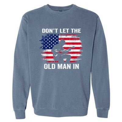 DonT Let The Old Man In Vintage American Flag Garment-Dyed Sweatshirt