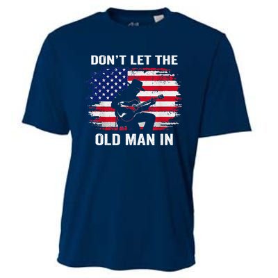 DonT Let The Old Man In Vintage American Flag Cooling Performance Crew T-Shirt