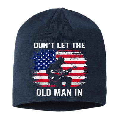 DonT Let The Old Man In Vintage American Flag Sustainable Beanie