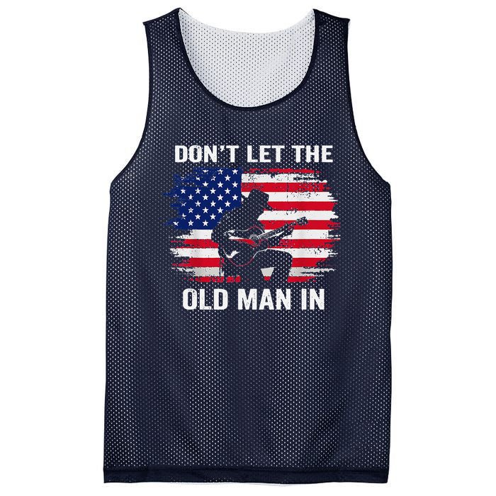 DonT Let The Old Man In Vintage American Flag Mesh Reversible Basketball Jersey Tank