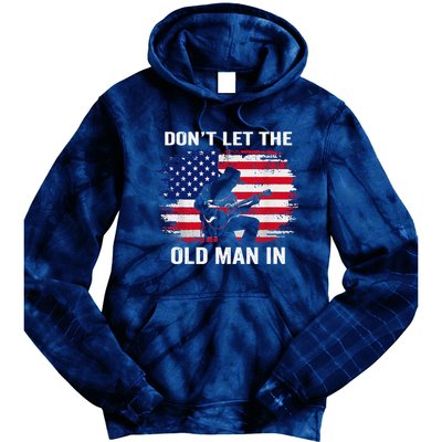 DonT Let The Old Man In Vintage American Flag Tie Dye Hoodie