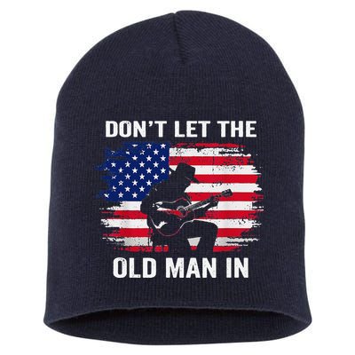 DonT Let The Old Man In Vintage American Flag Short Acrylic Beanie