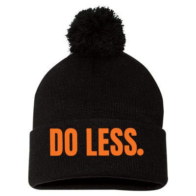 Do Less Trending Funny Graphic Pom Pom 12in Knit Beanie