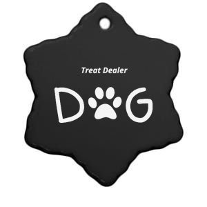 Dog Lover Treat Ceramic Star Ornament