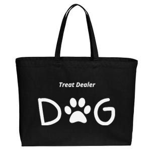 Dog Lover Treat Cotton Canvas Jumbo Tote