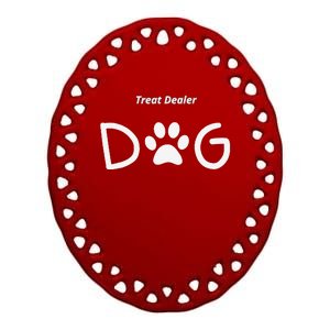 Dog Lover Treat Ceramic Oval Ornament