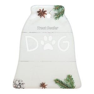 Dog Lover Treat Ceramic Bell Ornament