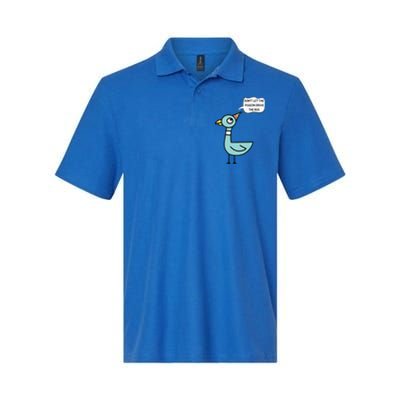 DonT Let The Pigeon Drive The Bus Funny Softstyle Adult Sport Polo