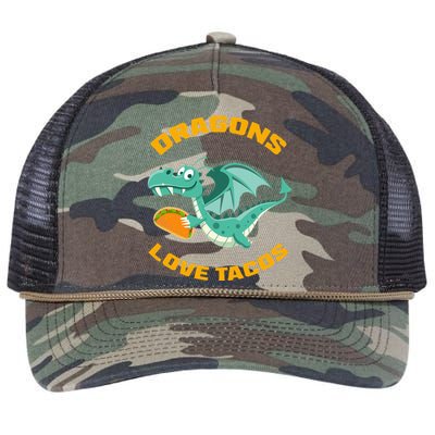 Dragons Love Tacos Funny Taco Retro Rope Trucker Hat Cap