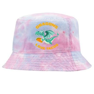 Dragons Love Tacos Funny Taco Tie-Dyed Bucket Hat