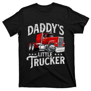 Daddy's Little Trucker Semi Truck Driver Trucking T-Shirt