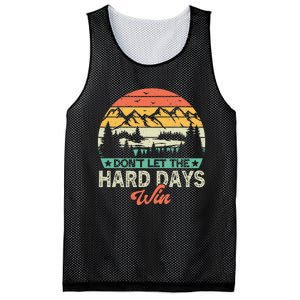 DonT Let The Hard Days Win Motivational Gym Fitness Workout Mesh Reversible Basketball Jersey Tank