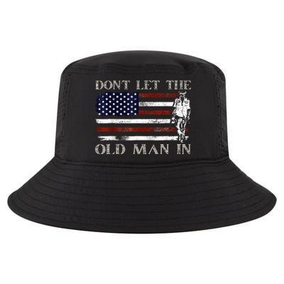 DonT Let The Old Man In Vintage American Flag Cool Comfort Performance Bucket Hat