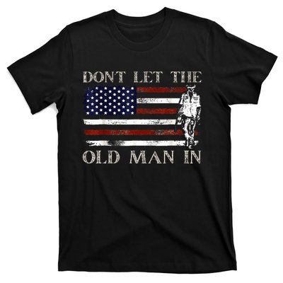 DonT Let The Old Man In Vintage American Flag T-Shirt