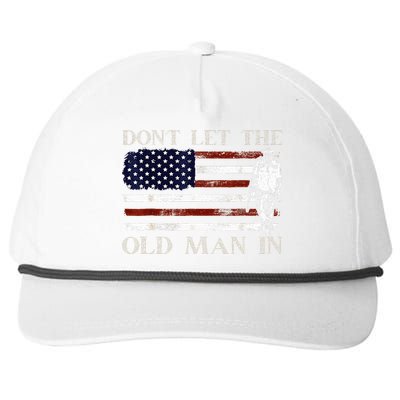 DonT Let The Old Man In Vintage American Flag Snapback Five-Panel Rope Hat