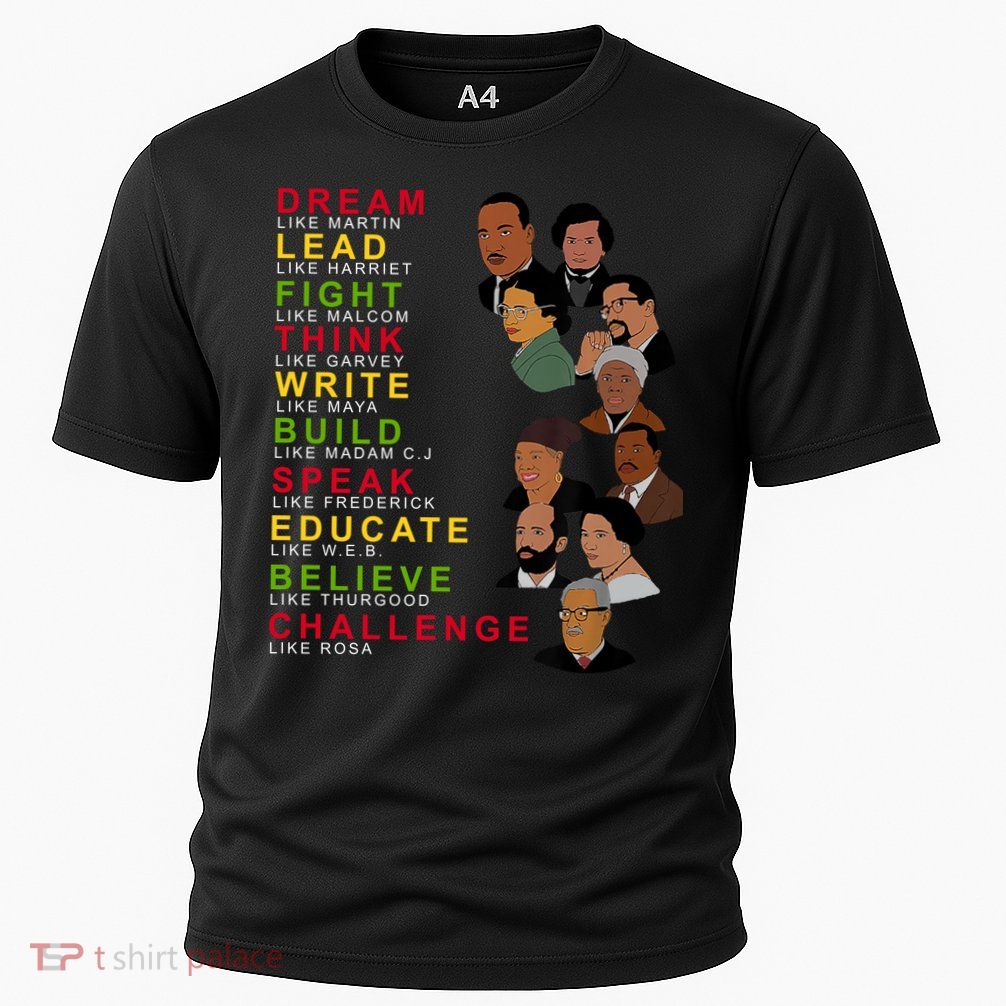 Dream Lead Think Educate Black History Month Cooling Performance Crew T-Shirt