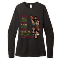 Dream Lead Think Educate Black History Month Womens CVC Long Sleeve Shirt