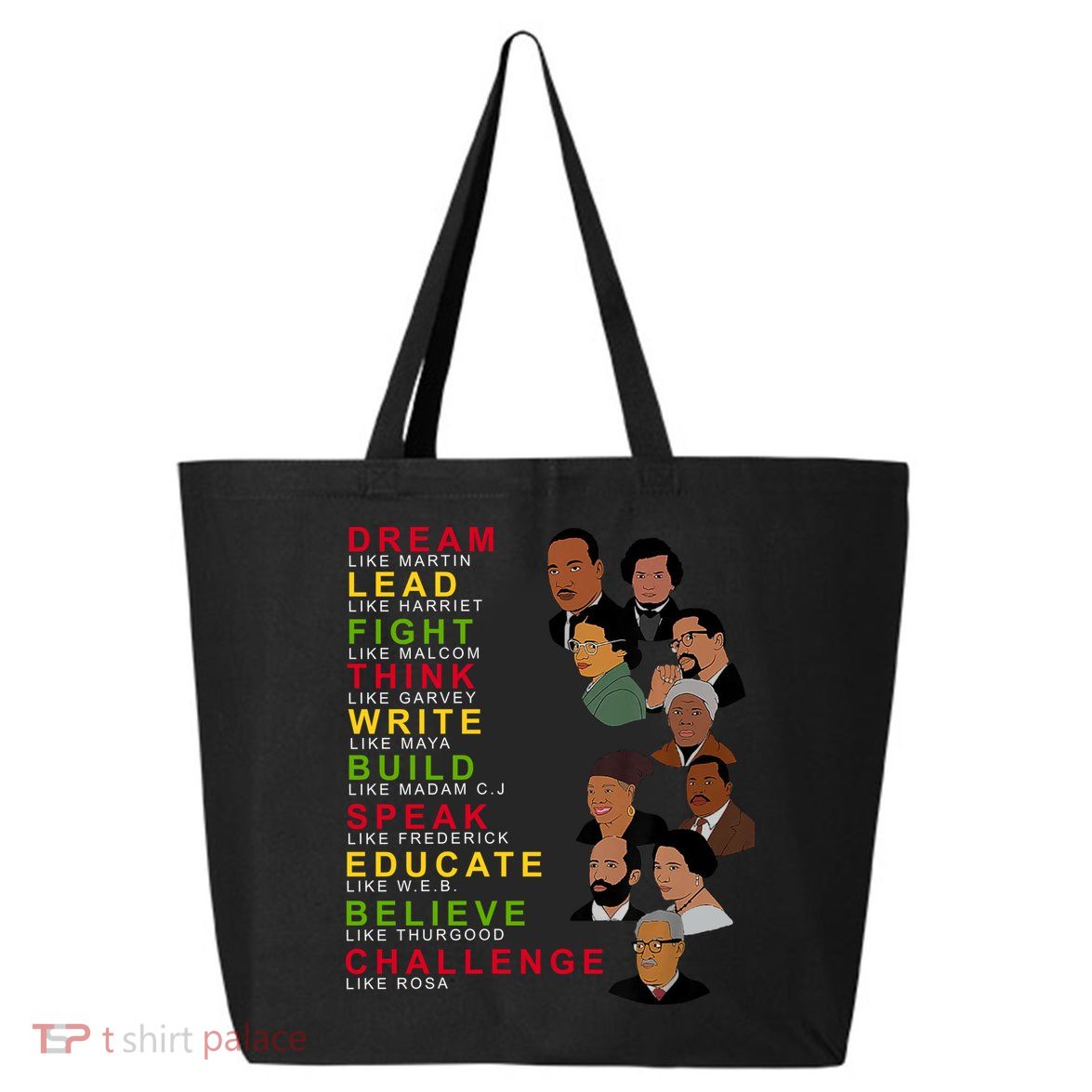 Dream Lead Think Educate Black History Month 25L Jumbo Tote