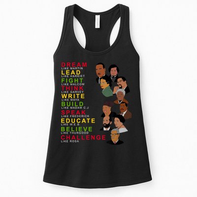 Dream Lead Think Educate Black History Month Womens Tank Top