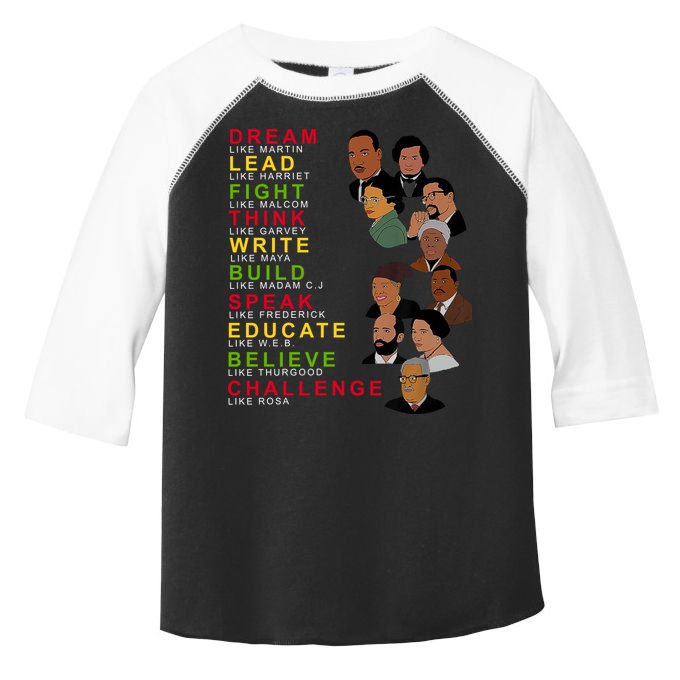 Dream Lead Think Educate Black History Month Toddler Fine Jersey T-Shirt