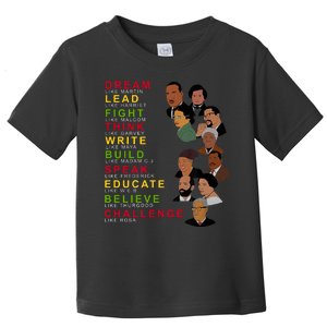 Dream Lead Think Educate Black History Month Toddler T-Shirt