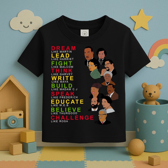 Dream Lead Think Educate Black History Month Toddler T-Shirt