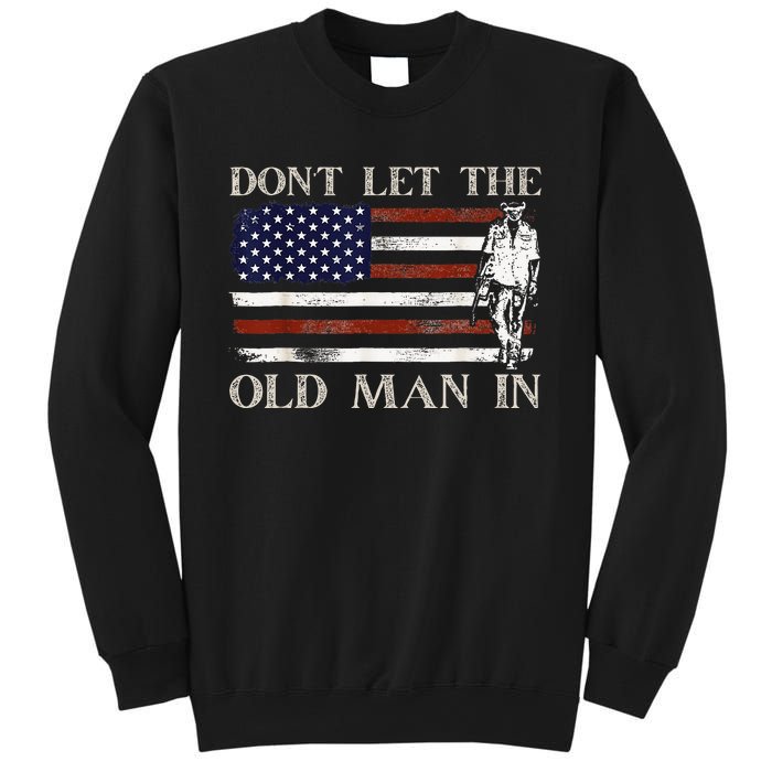 DonT Let The Old Man In Vintage American Flag Sweatshirt