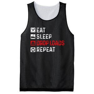 Drop Loads Trucker Semi Truck Driver Big Rig Trucking Mesh Reversible Basketball Jersey Tank