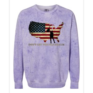 Dont Let The Old Man In American Flag Guitar Colorblast Crewneck Sweatshirt