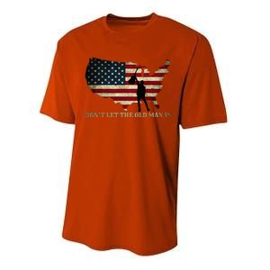 Dont Let The Old Man In American Flag Guitar Performance Sprint T-Shirt