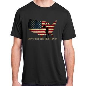 Dont Let The Old Man In American Flag Guitar Adult ChromaSoft Performance T-Shirt