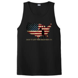 Dont Let The Old Man In American Flag Guitar PosiCharge Competitor Tank