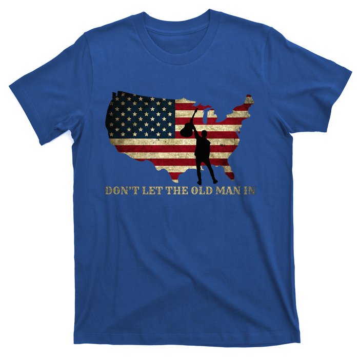 Dont Let The Old Man In American Flag Guitar T-Shirt