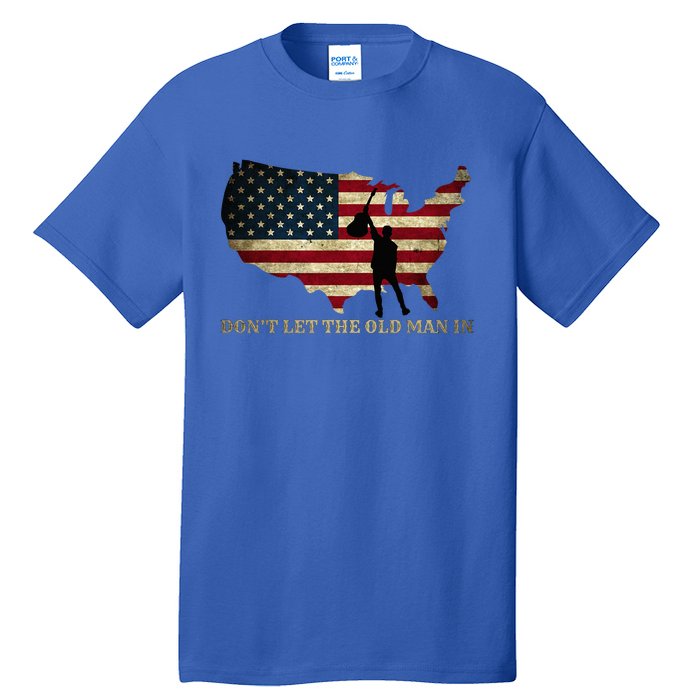 Dont Let The Old Man In American Flag Guitar Tall T-Shirt