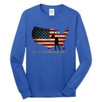 Dont Let The Old Man In American Flag Guitar Tall Long Sleeve T-Shirt