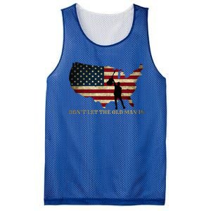 Dont Let The Old Man In American Flag Guitar Mesh Reversible Basketball Jersey Tank