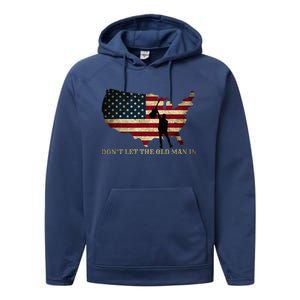 Dont Let The Old Man In American Flag Guitar Performance Fleece Hoodie