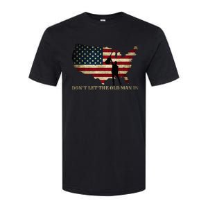 Dont Let The Old Man In American Flag Guitar Softstyle CVC T-Shirt