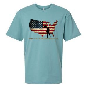 Dont Let The Old Man In American Flag Guitar Sueded Cloud Jersey T-Shirt