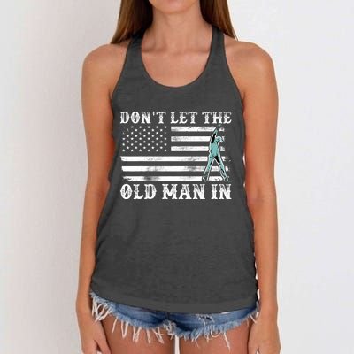 DonT Let The Old Man In Women's Knotted Racerback Tank