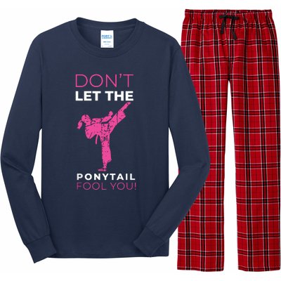 Dont Let The Ponytail Fool You Funny For Karate Long Sleeve Pajama Set