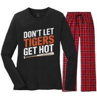 DonT Let Tiger Get Hot Women's Long Sleeve Flannel Pajama Set 