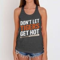 DonT Let Tiger Get Hot Women's Knotted Racerback Tank